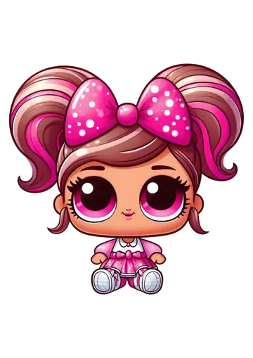 Boneca LOL Surprise com Laço Rosa PNG