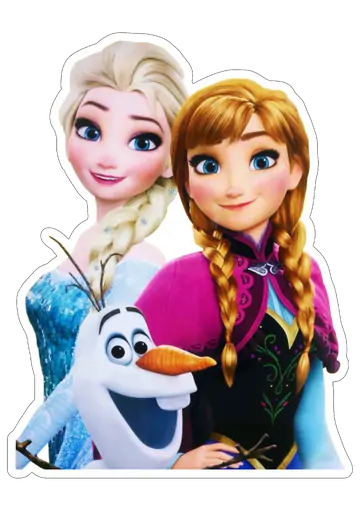 Elsa Anna e Olaf de Frozen PNG