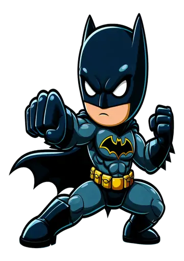 Batman Cartoon Chibi PNG