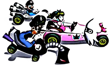 Kart com Personagens PNG