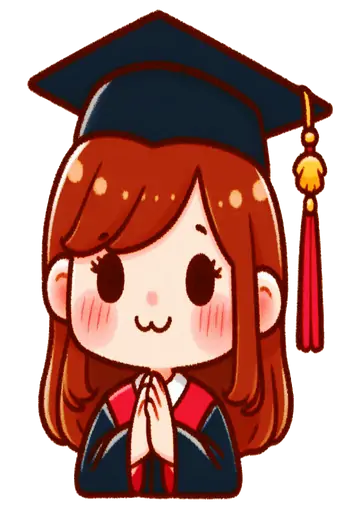 Menina Formanda com Detalhes Vermelhos PNG