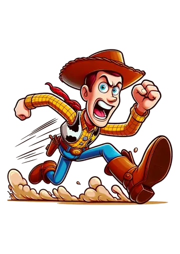 Xerife Woody Correndo Furioso PNG