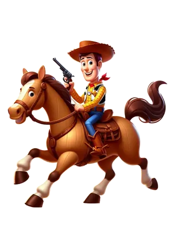 Xerife Woody Montado no Cavalo PNG