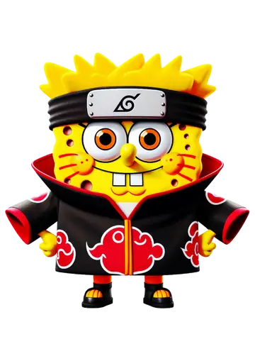 Bob Esponja Naruto Akatsuki PNG