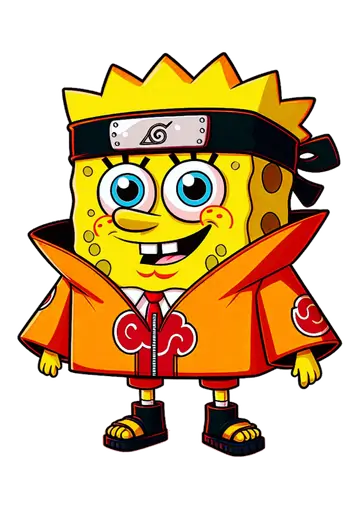 Bob Esponja Naruto Akatsuki PNG