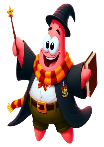 Patrick Estrela Harry Potter Livro PNG