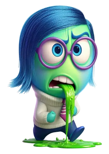 Tristeza Vomitando Divertida Mente PNG