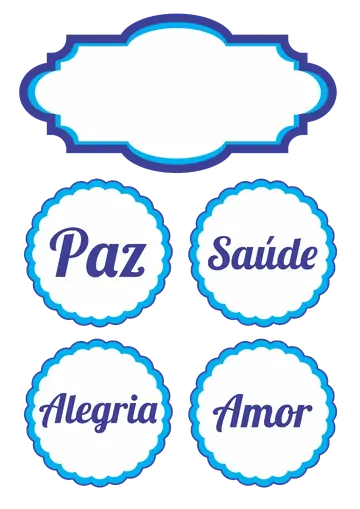 Rótulos Paz Saúde Alegria Amor PNG
