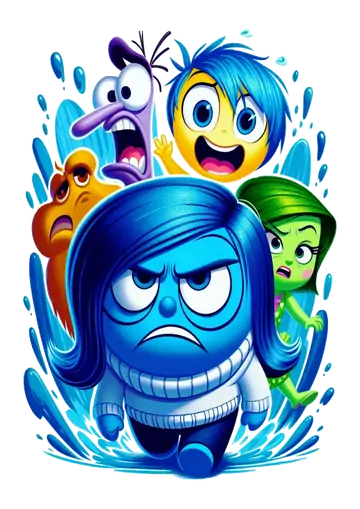 Personagens Divertida Mente Splash PNG