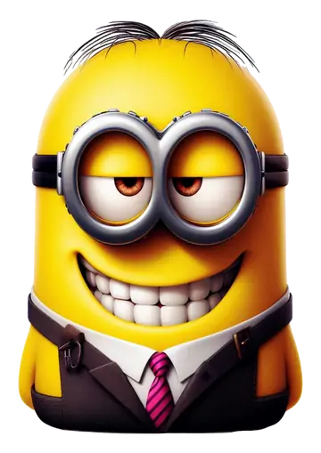 Minion Sorrindo de Terno PNG