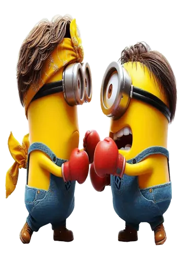Minions Lutando Boxe PNG