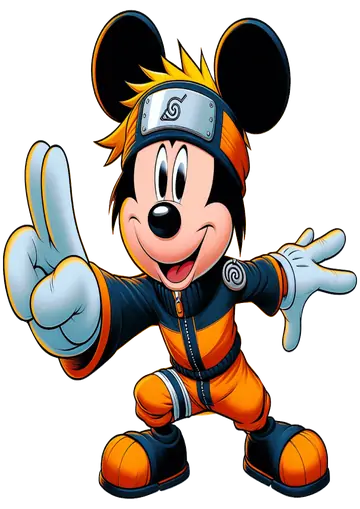 Mickey Mouse Naruto Cabelo Loiro PNG