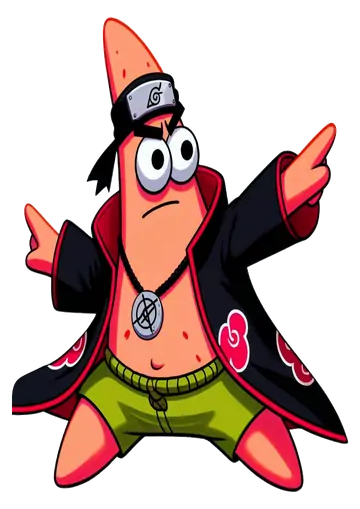 Patrick Estrela Akatsuki Naruto PNG