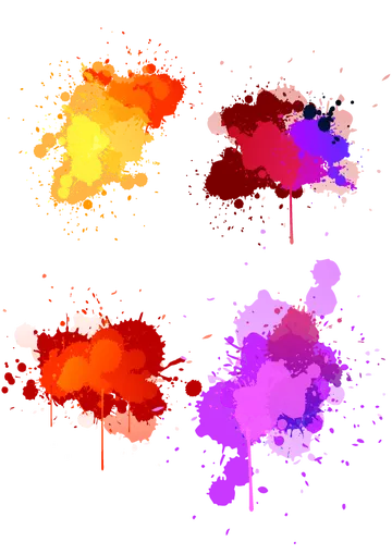 Manchas de Tinta Coloridas PNG