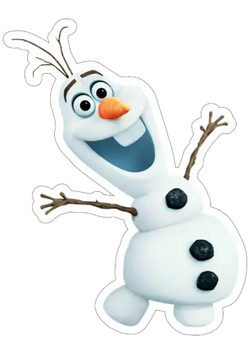 Olaf Sorrindo de Braços Abertos PNG