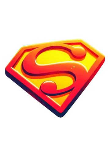 Brasão Super Homem 3D PNG