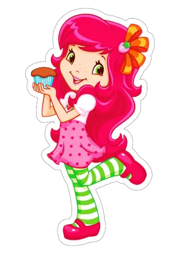 Moranguinho com Bolinho Cupcake PNG