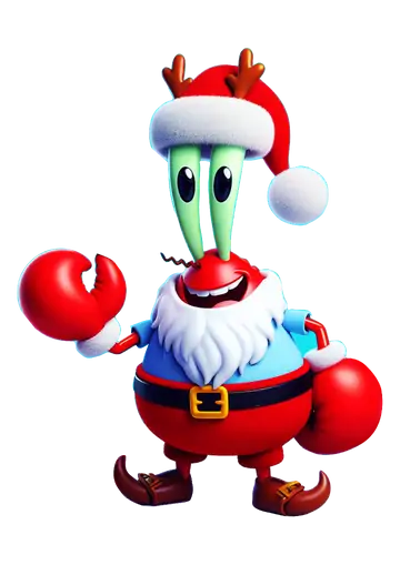 Seu Sirigueijo 3D Estilo Natalino PNG