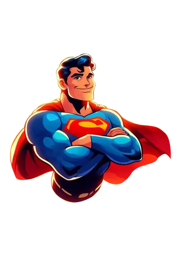 Super Homem de Braços Cruzados PNG