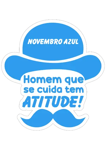Chapéu e Bigode Novembro Azul PNG
