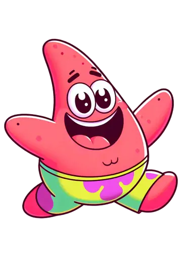 Patrick Estrela Correndo Feliz PNG