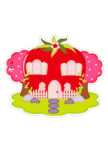 Casinha em Formato de Morango PNG