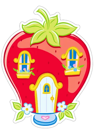 Casinha Formato Morango Desenho PNG