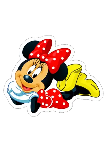 Minnie Mouse Vermelha Deitada PNG