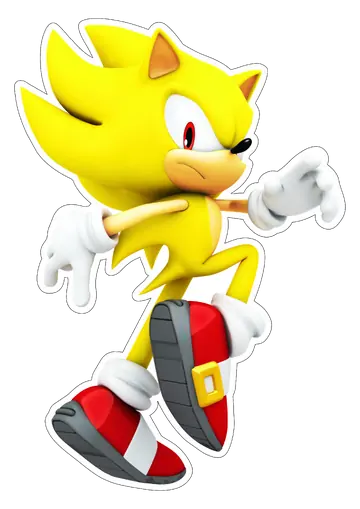 Super Sonic Dourado Correndo PNG