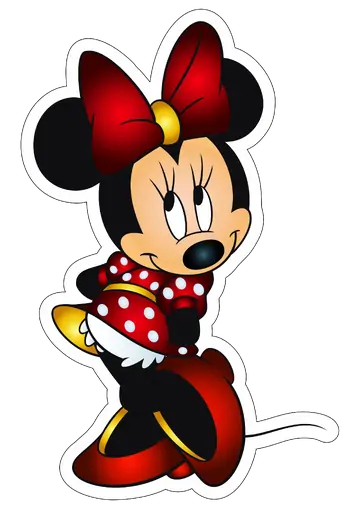 Minnie Mouse Vermelha Pose Divertida PNG