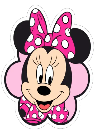 Rosto da Minnie Mouse Rosa PNG