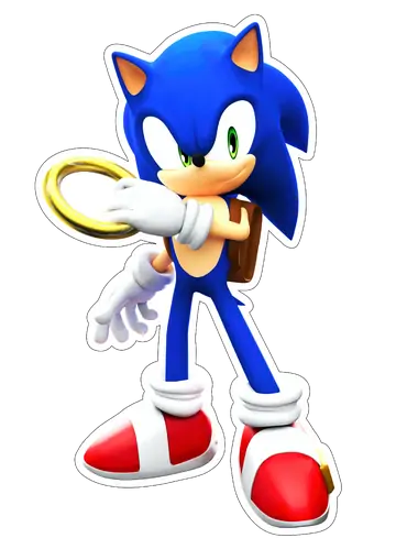 Sonic com Anel Dourado PNG