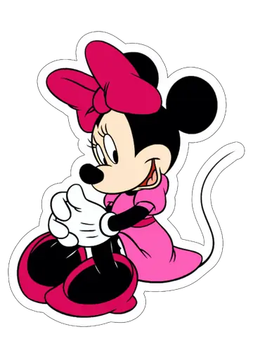 Minnie Mouse Sentada Rezando PNG