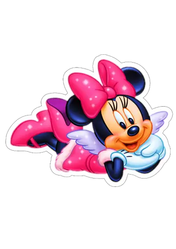 Minnie Mouse Anjinho Deitada PNG