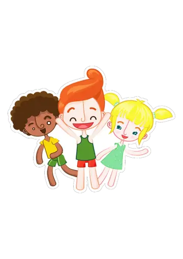 Crianças Felizes Brincando Juntas PNG