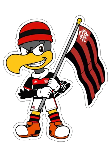 Urubu do Flamengo com Bandeira PNG