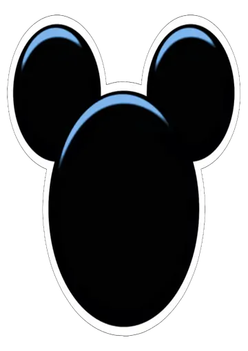 Silhueta Cabeça do Mickey Mouse PNG
