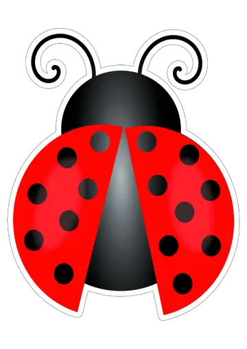 Joaninha com Asas Abertas PNG
