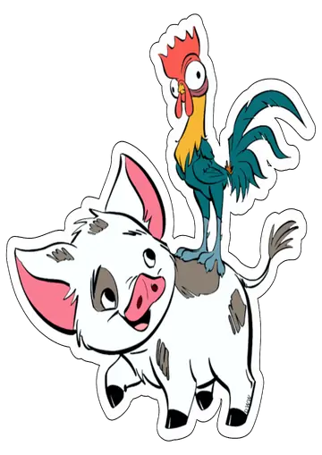 Pua e Hei Hei da Moana PNG