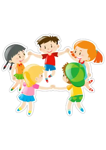 Crianças Brincando de Roda PNG