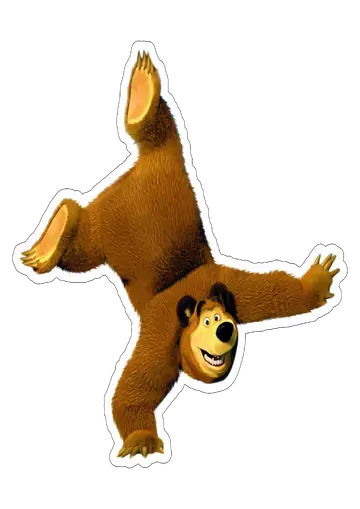 Urso De Masha E O Urso Brincando PNG