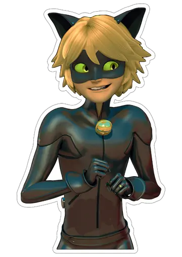 Cat Noir Miraculous Sorrindo PNG