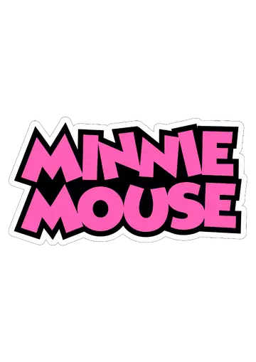 Letreiro Minnie Mouse Rosa PNG