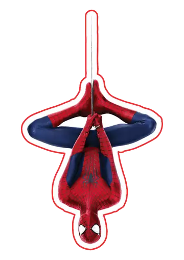 Homem Aranha Pendurado de Cabeca Para Baixo PNG