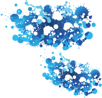 Respingos de Tinta Azul PNG