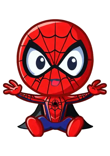 Homem Aranha Bebê Sorrindo Deitado PNG