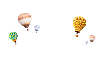 Balão de Ar Quente Colorido PNG