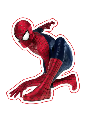 Homem Aranha Em Pose De Ação PNG