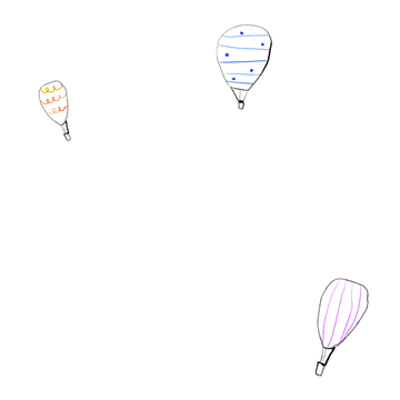 Balão de Ar Quente Ilustração PNG