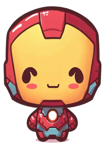 Homem de Ferro Chibi Fofo PNG